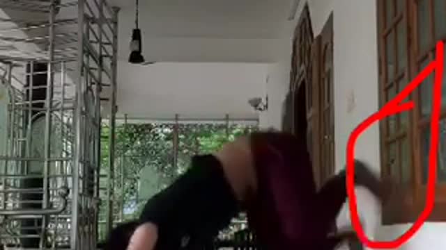 Don't try crazy things near such stuff guy breaks window