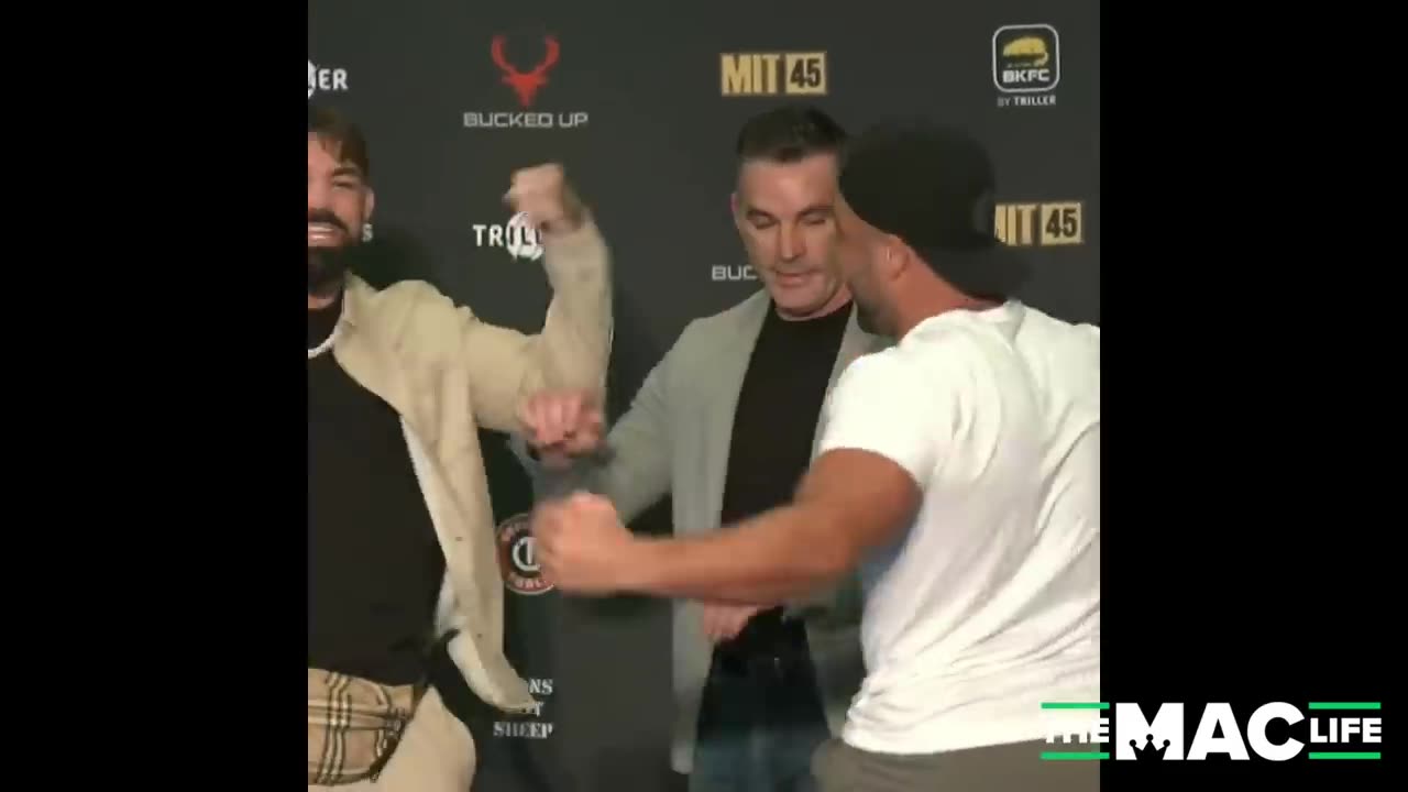 Mike Perry and Eddie Alvarez trade body shots during face off