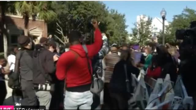 Ahmaud Arbery Live Streamed Outside the Georgia Court