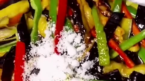 Eggplant Fried meat