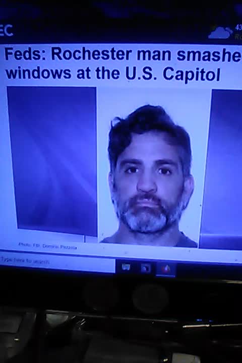 FBI arrest Rochester NY man for breaking window at the us capital bldg