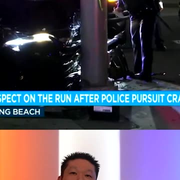 LA Police Chase Ends In A Wreck