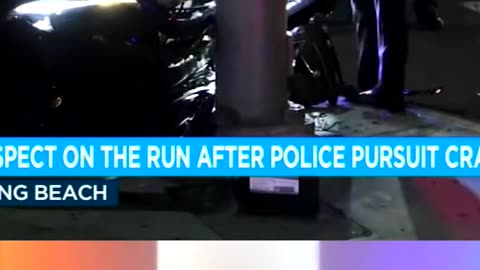 LA Police Chase Ends In A Wreck