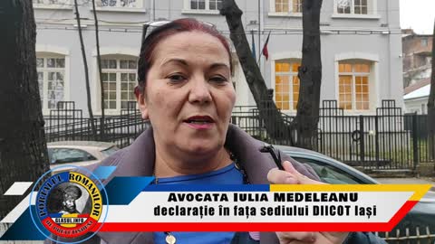 Avocata Iulia Medeleanu, declarații in fața DIICOT Iași