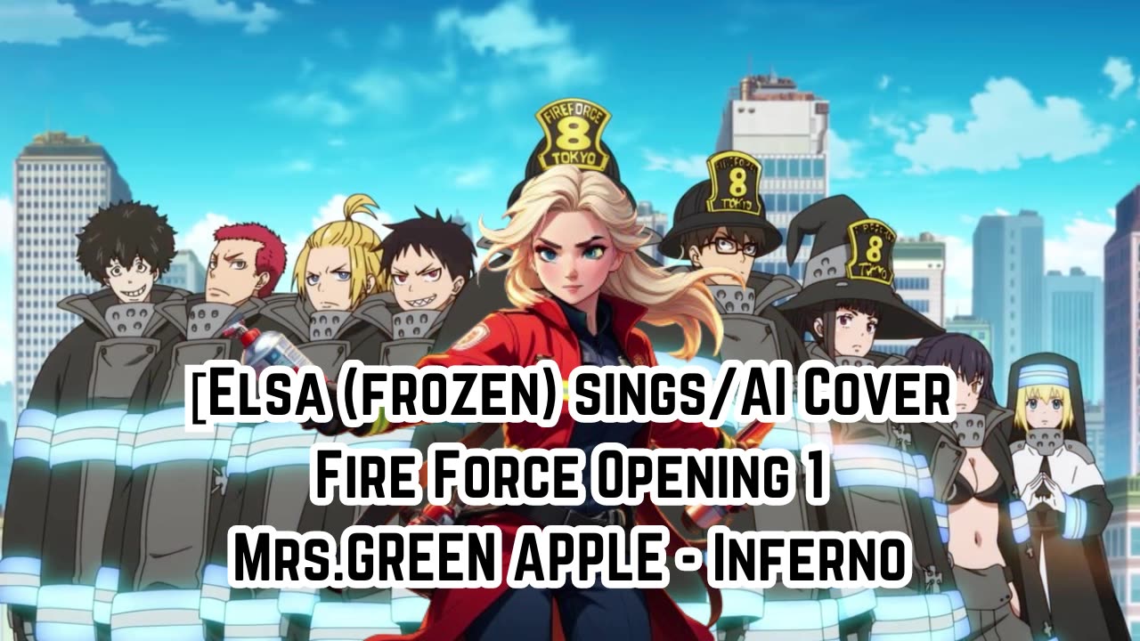 [Elsa (Frozen) sings/AI Cover] Fire Force Season 1 Opening 1 Mrs.GREEN APPLE - Inferno (インフェルノ)