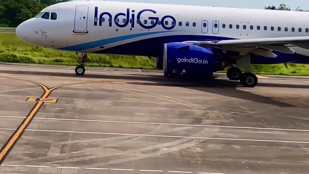 Indigo flight landing