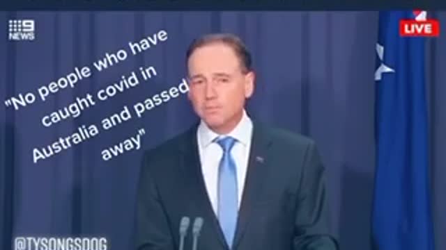 Health Minister Greg Hunt: No People Who Have Caught COVID in Australia & Passed Away