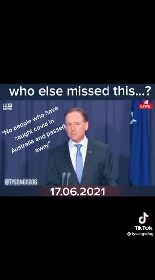 Health Minister Greg Hunt: No People Who Have Caught COVID in Australia & Passed Away