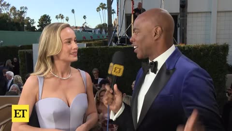 Brie Larson FANGIRLS and CRIES Over Jennifer Lopez at the Golden Globes