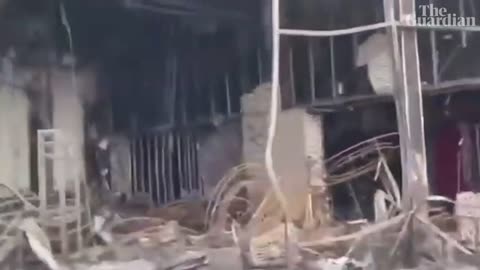 New footage shows destroyed shopping centre in Mariupol