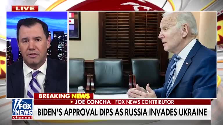 Joe Concha on Biden's plummeting approval rating amid Ukraine crisis