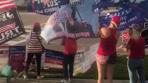 Trump Flag wave Indian Harbour Beach Florida 10.18.2024