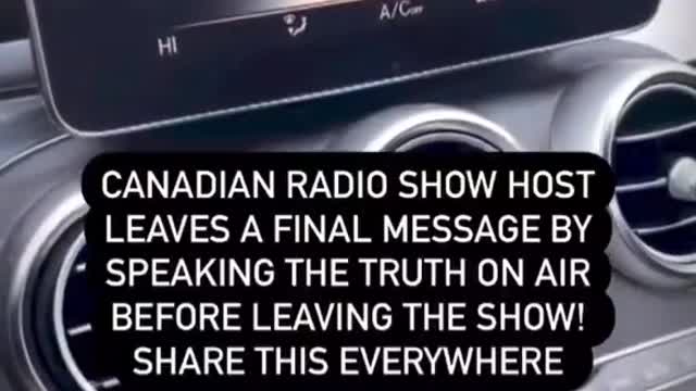 Canadian radio show host on his last broadcast: 'you've been tricked.'