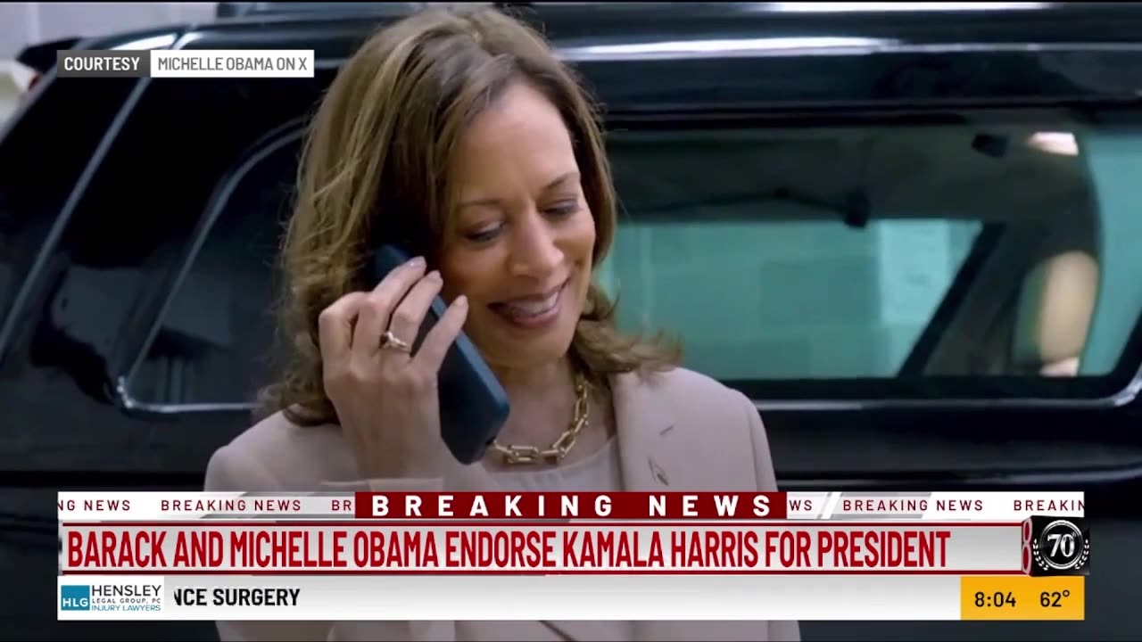 July 26, 2024 - Barack & Michelle Obama Endorse Kamala Harris for President