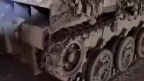 Mice run out of a tank on the front lines