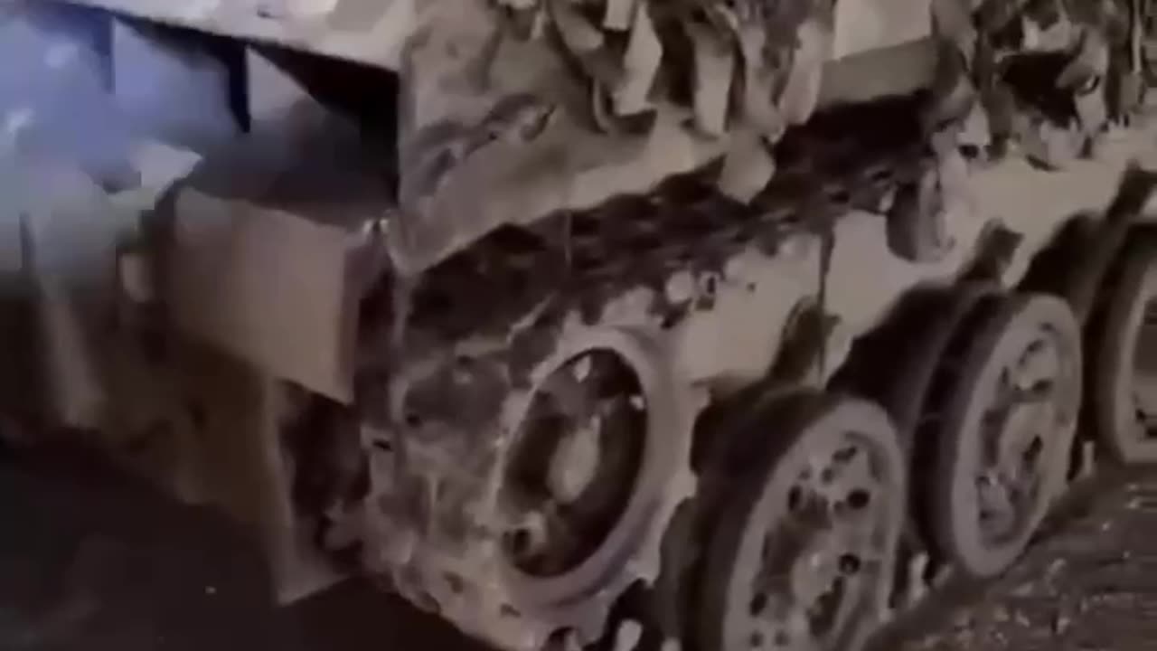 Mice run out of a tank on the front lines