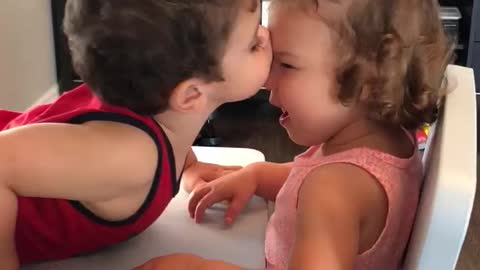 Toddlers becoming friends