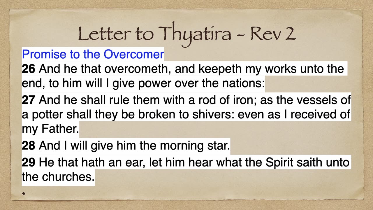 Church of Thyatira Book of Revelation Part 2