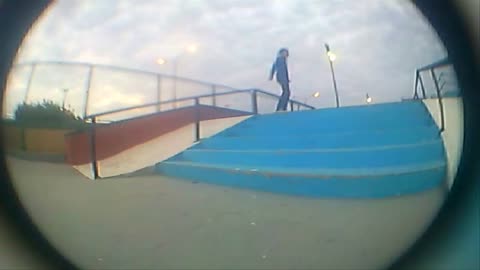 Collab copyright protection - grainy fish eye handrail nutshot