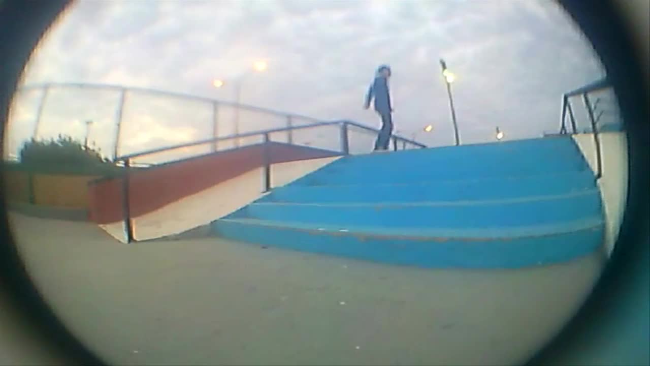 Collab copyright protection - grainy fish eye handrail nutshot