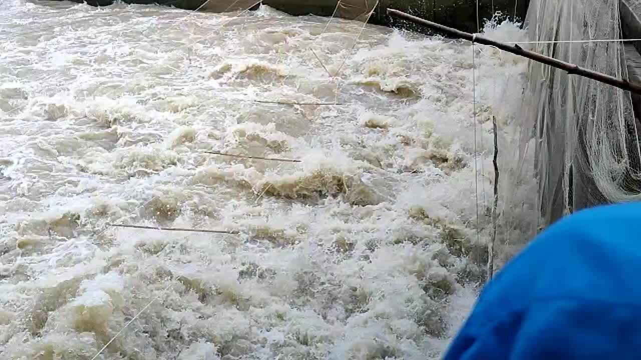 Dangerous water flowing