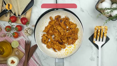 How to make Chicken Tikka Club Sandwich Recipe
