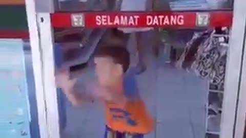 A boy fell