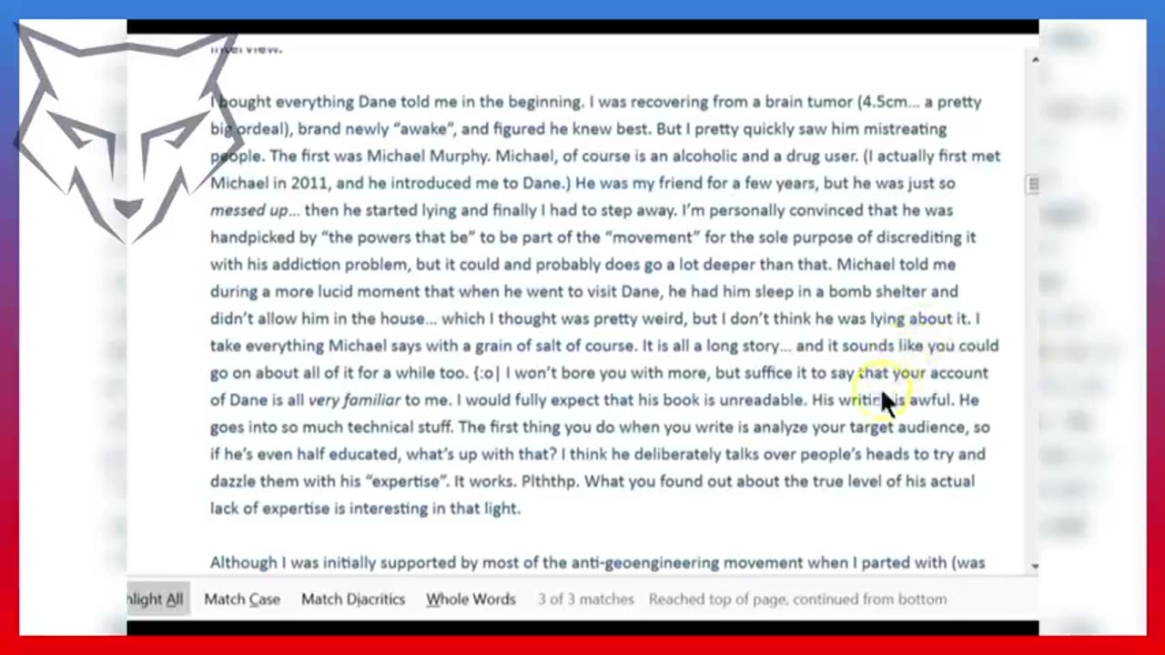 Michael Murphy_ Target of Psyop Dane Wigington