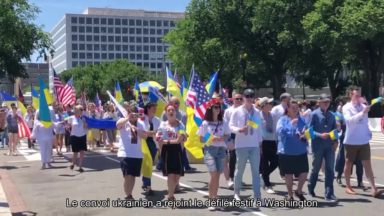 La colonne ukrainienne a rejoint le défilé festif à Washington le jour de l'indépendance de l'Améri