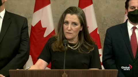 Trucker protests_ Freeland says Canada's Emergencies Act begins cracking down on convoy funds