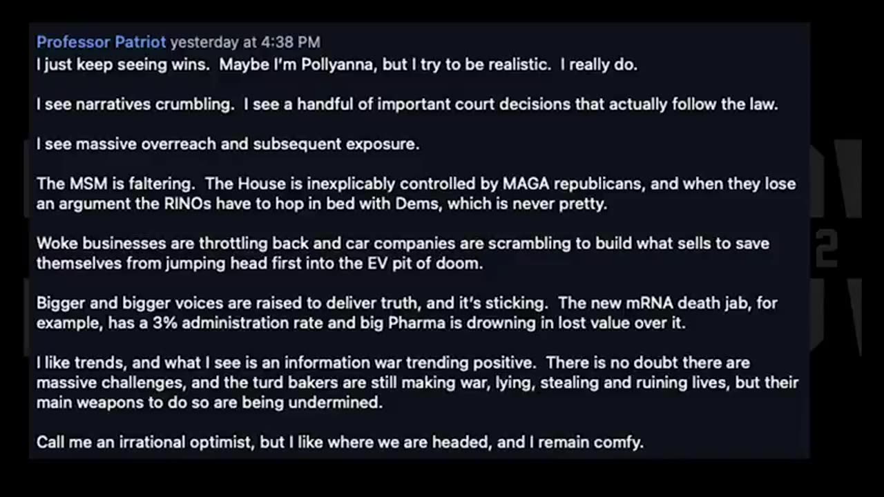 GOV workers exposed, Epstein flight logs, Small town victory, Vivek Trojan horse? Pray!