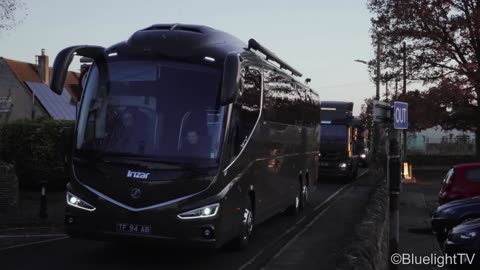 Nuclear convoy passes through an English village