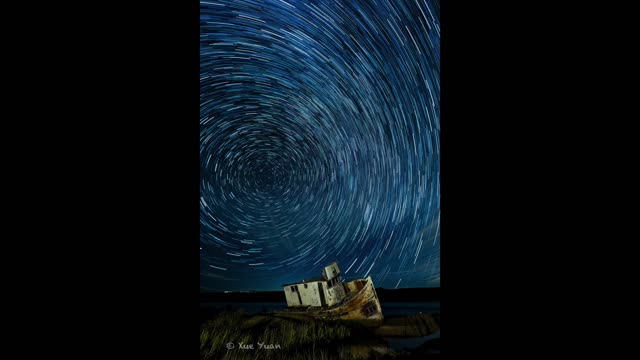 Night Sky and start trails at Point Reyes Aug 15, 2020