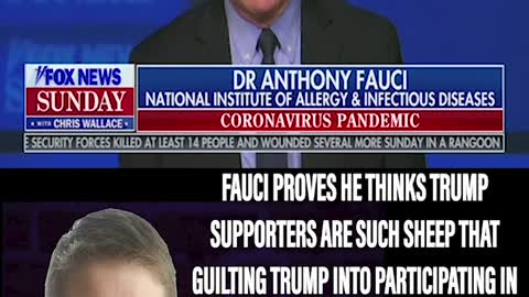 FAUCI ATTEMPTS TO GUILT TRUMP INTO VACCINE PROMOTION