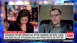 CNN Host Erin Burnett Weeps During Interview With Ukrainian Who Lost His Family