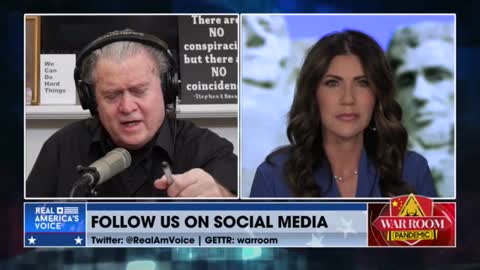 BANNON & GOV NOEM. HER RESPONSE IS REALLY GOOD.