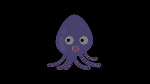 simple flat drawing feng aquatic animal octopus mg animation