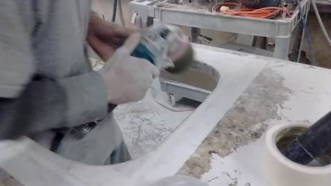 Granite undermount sink cut out pt.2