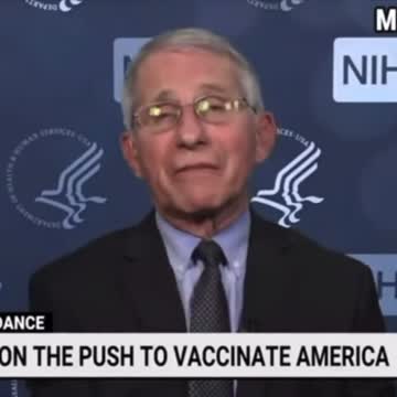 Fauci telling the public that the vaccine will eliminate Covid