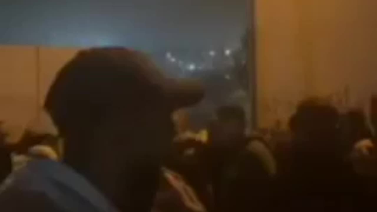 Palestinians tearing apart the apartheid wall following Iran's strikes