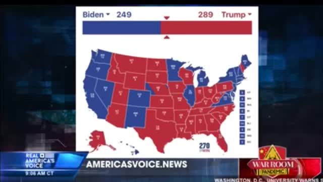 Steve Bannon Makes Predictions For Election Night 289 Trump 249 Biden!