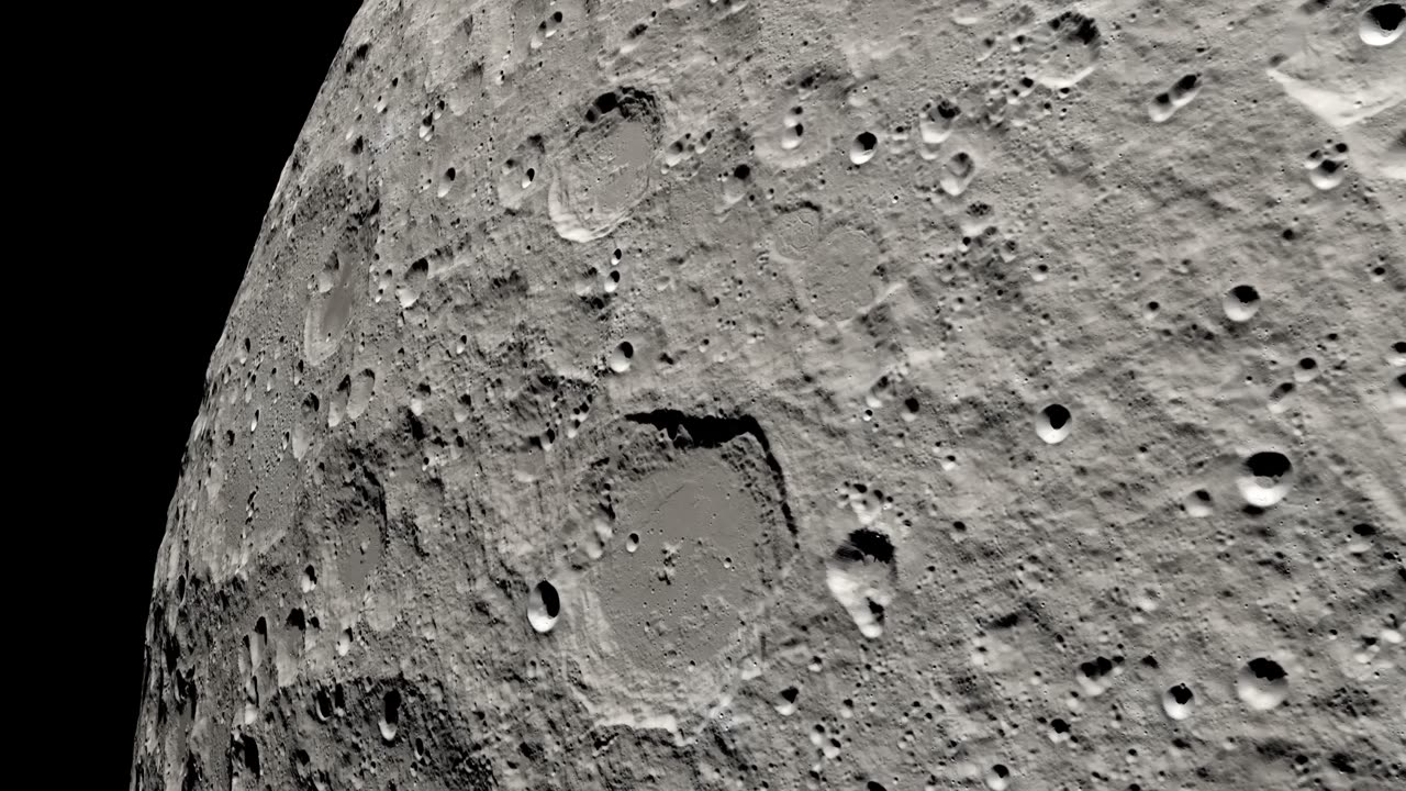 Apollo 13 views of the moon in 4k