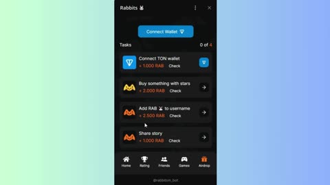 new mining mini app telegram rabbits