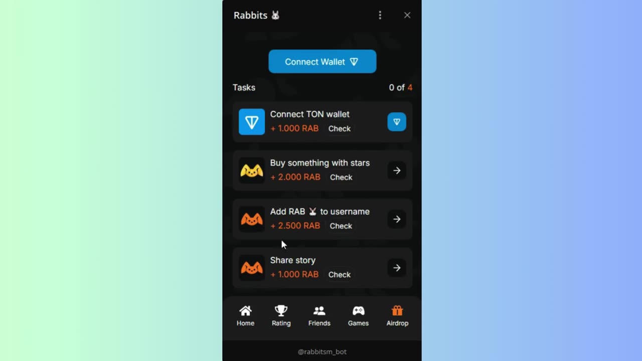 new mining mini app telegram rabbits