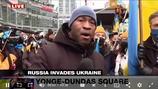 Mega March for Ukraine - Mayor Tory Feb 27 2022