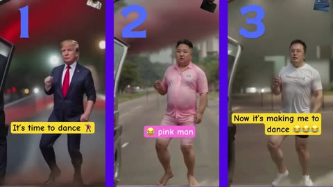 Dance Battle: Trump vs. Musk vs. Kim! Vote 1,2 or 3 for the Best Dancer in the Comments!