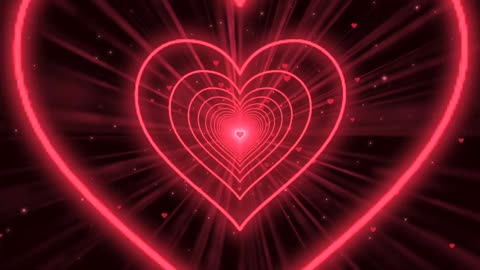 317. Heart Tunnel❤️Heart Background Neon Heart