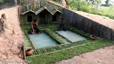 They built a villa out of the ground.