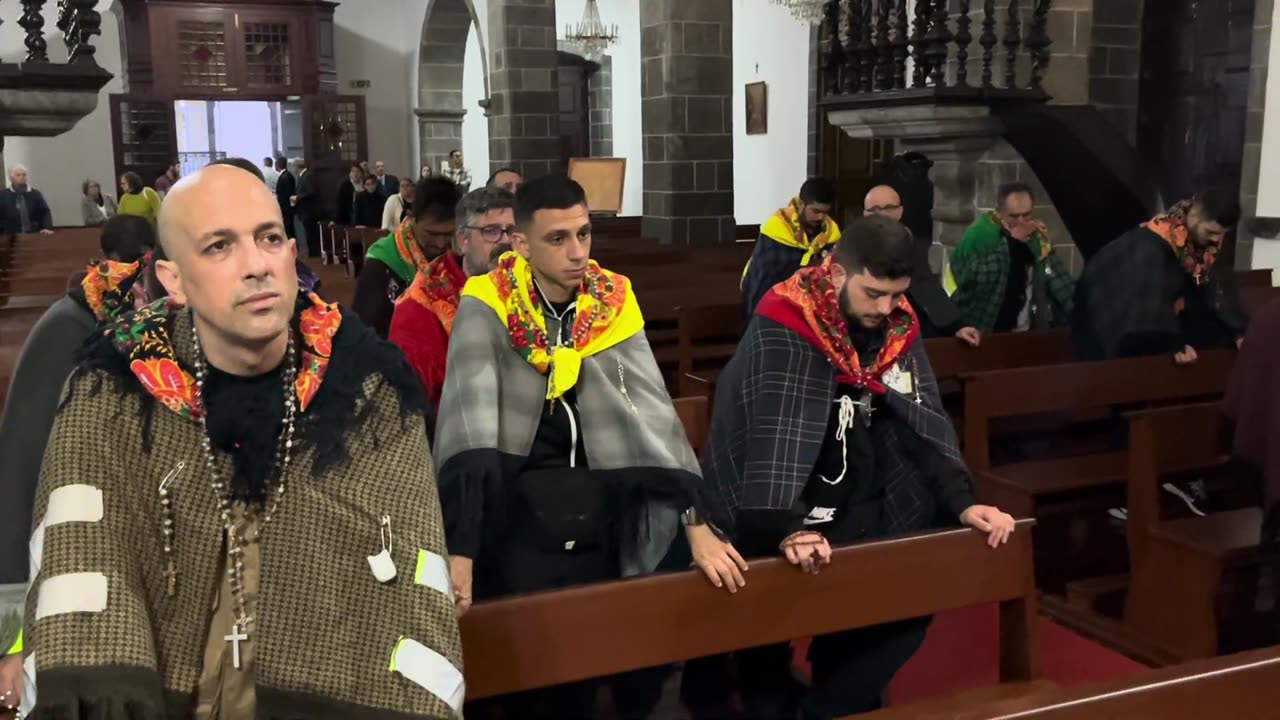 Os peregrinos da Candelária chegam à Ribeira Grande, Sao Miguel Acores Portugal - 18.02.2024