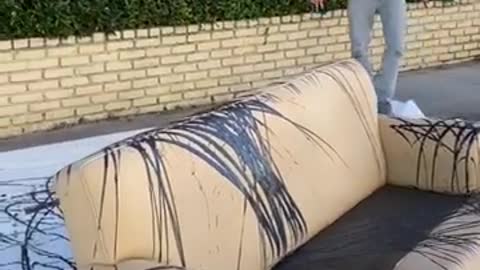 An old couch becomes new!